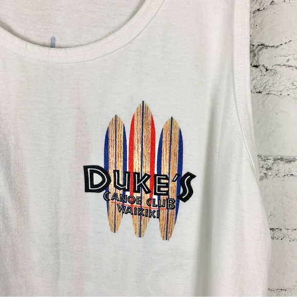 Vintage Duke’s Canoe Club Waikiki Hawaii Surf Beach Sleeveless Tank XL - Picture 2 of 7